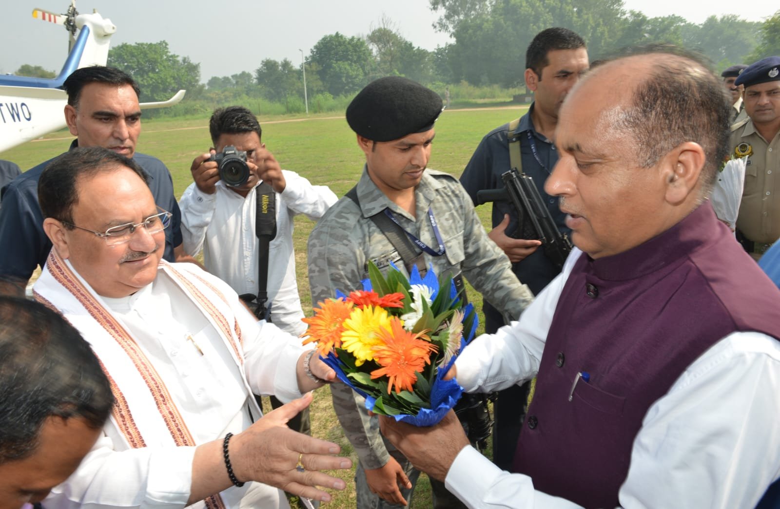 भाजपा  राष्ट्रीय अध्यक्ष और मुख्यमंत्री ने एम्स बिलासपुर का किया दौरा