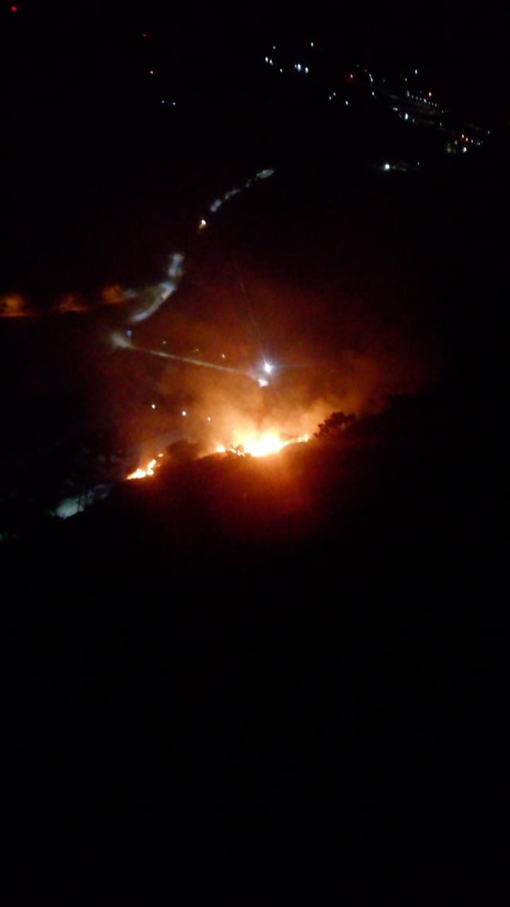 किन्नौर के नाथपा पंचायत के काचरांग में निजी कंपनी की ट्रासमिशन लाईन से आगजनी