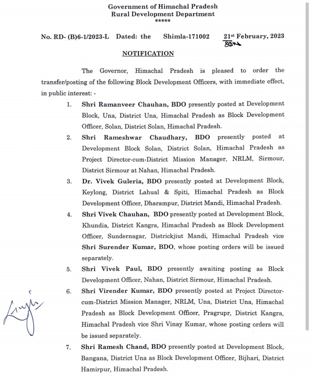 18 BDO's Get New Postings