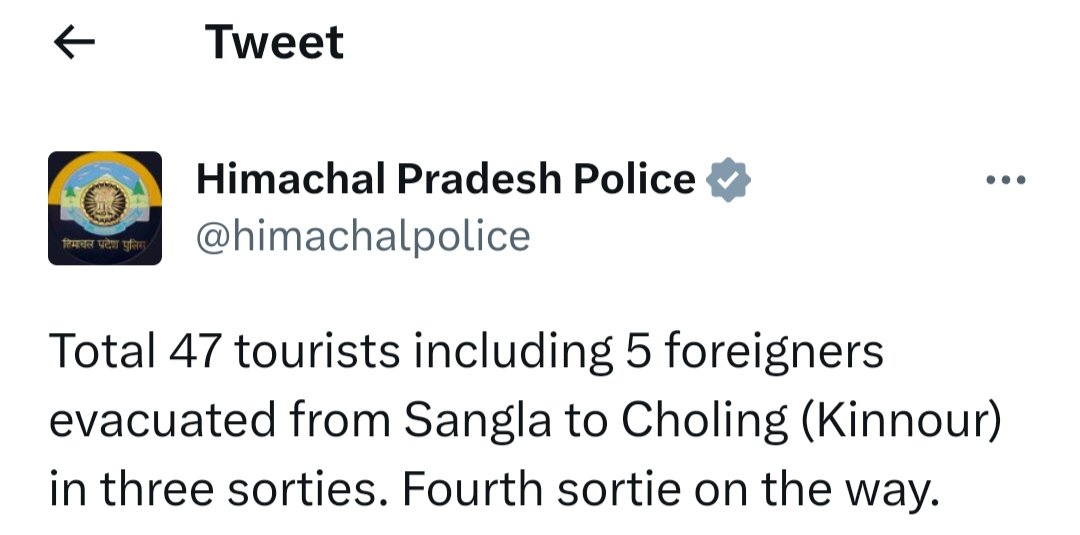 Himachal Kinnaur Tourists Rescue Operation