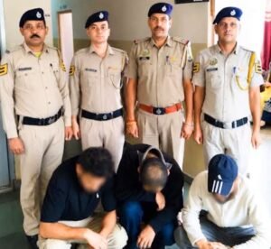 ठियोग में हथियार दिखाकर धमकाने और वाहनों में तोड़फोड़ का मामला, तीन युवक गिरफ्तार
