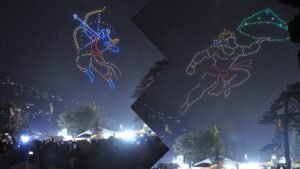 हिमाचल:आसमान में दिखा श्रीराम का वनवास से लंका दहन तक का सफर, 500 ड्रोन ने रचा इतिहास; दृश्यों ने मोहा मन – Kullu Dussehra First 500 Drone Show Lord Rama Ramayana